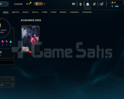 EUW Unranked | 1 Kostüm - 19K Mö | LoL Hesap