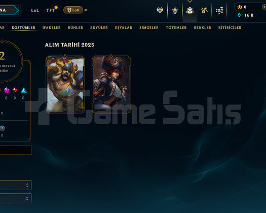 EUW Unranked | 2 Kostüm - 16K Mö | LoL Hesap