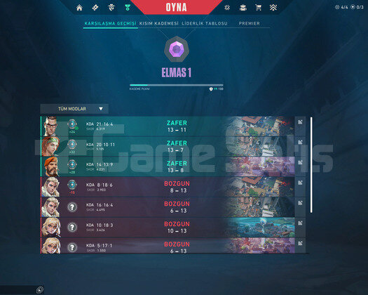 Diamond 1 Nick değiştirme Hakkı var.