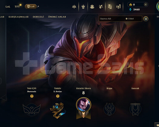 TR Unranked | 1 Kostüm - 22 Hero | LoL Hesap