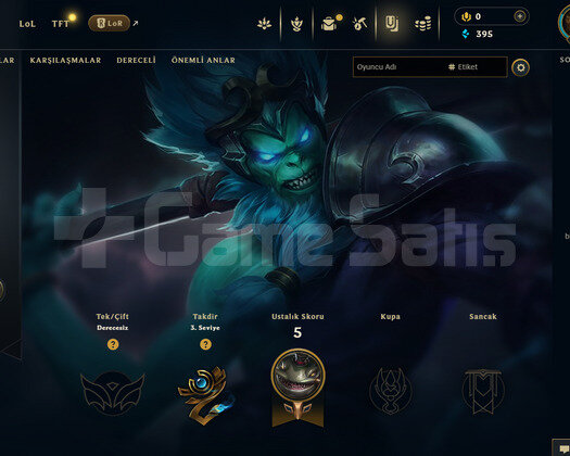 TR Unranked | 1 Kostüm - 24 Hero | LoL Hesap