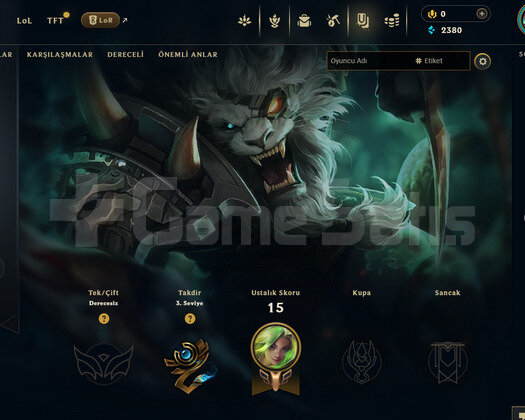 TR Unranked | 1 Kostüm - 22 Hero | LoL Hesap