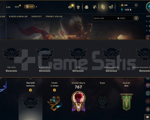 501 KOSTÜM 626 LEVEL 132K+ ÖZ EFSANE MAİL HESAP