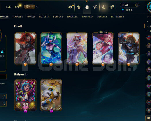 501 KOSTÜM 626 LEVEL 132K+ ÖZ EFSANE MAİL HESAP