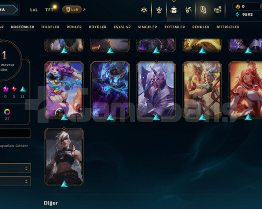 TR Gold 3 | 31 Kostüm - 85 Hero | LoL Hesap