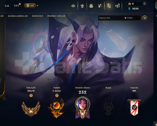 TR Gold 3 | 31 Kostüm - 85 Hero | LoL Hesap