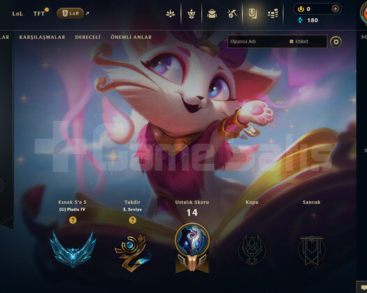 TR Esnek Plat 4 | 2 Kostüm - 28 Hero | LoL Hesap