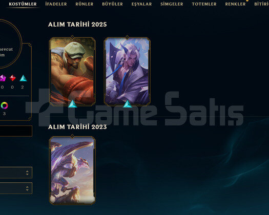 TR Unranked | 3 Kostüm - 33 Hero | LoL Hesap