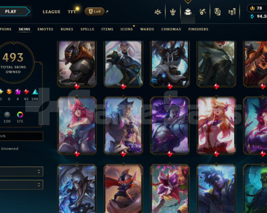 586 LEVEL / 493 SKIN / FULL HERO / +MAIL /KING RAM