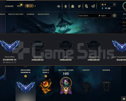 EUW Diamond 2-3 Elo fresh acc en ucuzundan
