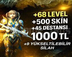 45 DESTANSI+ 9 YÜKSELTİLEBİLİR+ 500 SKİN++ GARANTİ