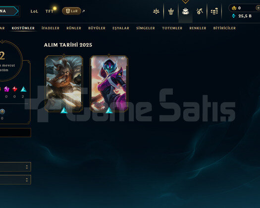 TR Esnek Plat 4 | 2 Kostüm - 25K Mö | LoL Hesap