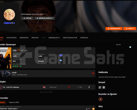 23 madalya + 10 yıllık gelicek + faceit 9 lvl