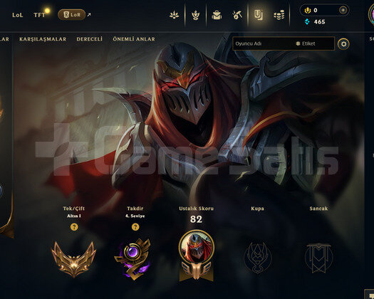 TR Gold 1 | 1 Kostüm - 30 Hero | LoL Hesap
