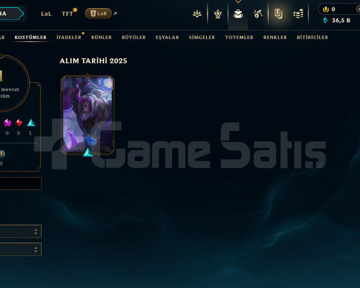 TR Gold 1 | 1 Kostüm - 36K Mö | LoL Hesap