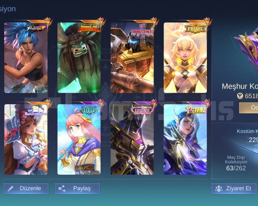 Herşey Max Main Yapmalık Hesap 10/10