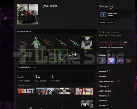 PUBG RANKED HAZIR RUST R6 STEAM 30 LVL HESAP