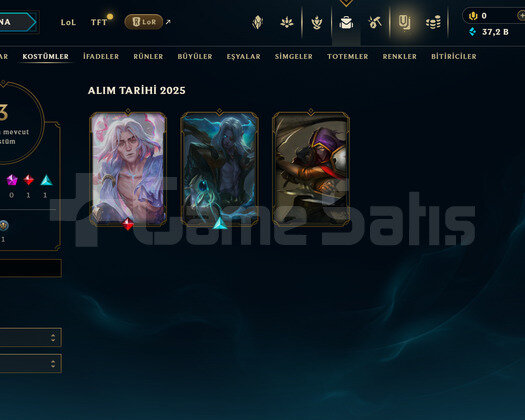 EUW Silver 1 | 3 Kostüm - 37K Mö | LoL Hesap