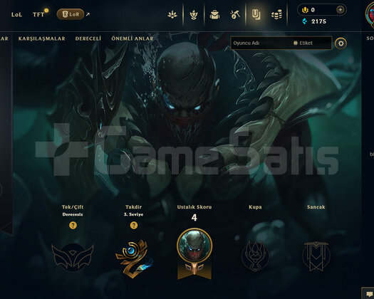 TR Unranked | 20 Hero - 3 İade Hakkı | LoL Hesap