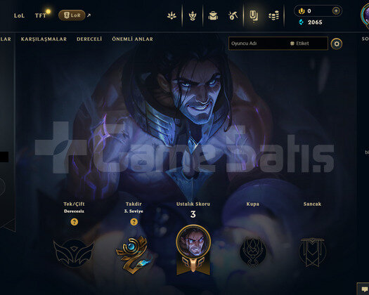 TR Unranked | 20 Hero - 3 İade Hakkı | LoL Hesap