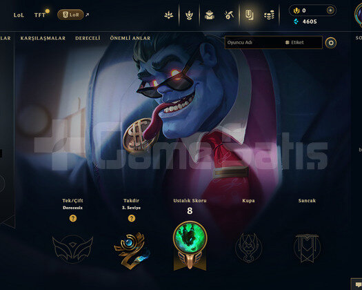 TR Unranked | 1 Kostüm - 25 Hero | LoL Hesap