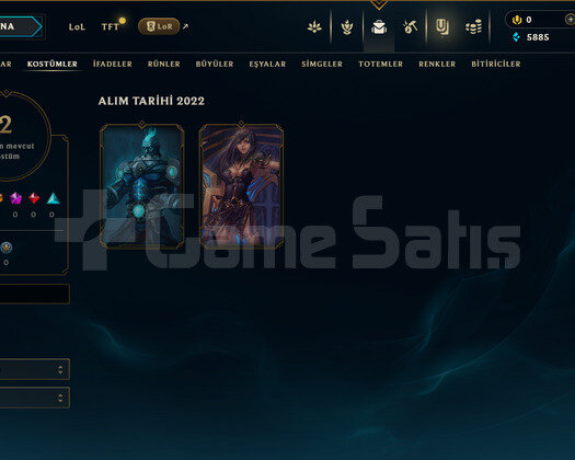 TR Unranked | 2 Kostüm - 5K Mö | LoL Hesap