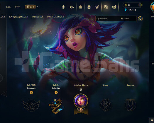 EUW Unranked | 14,1K - 22 Hero | LoL Hesap