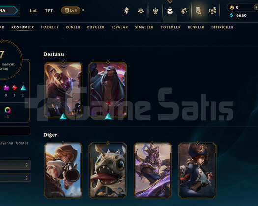 TR Demir 4 | 7 Kostüm -32 Hero | LoL Hesap