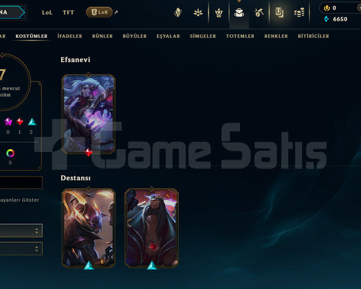 TR Demir 4 | 7 Kostüm -32 Hero | LoL Hesap