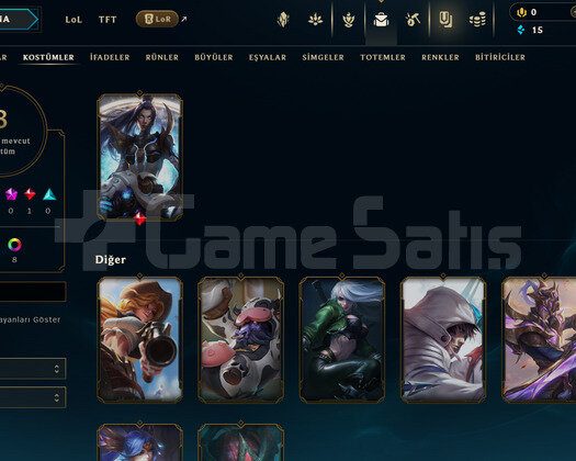 TR Gold 2 | 8 Kostüm - 50 Hero | LoL Hesap