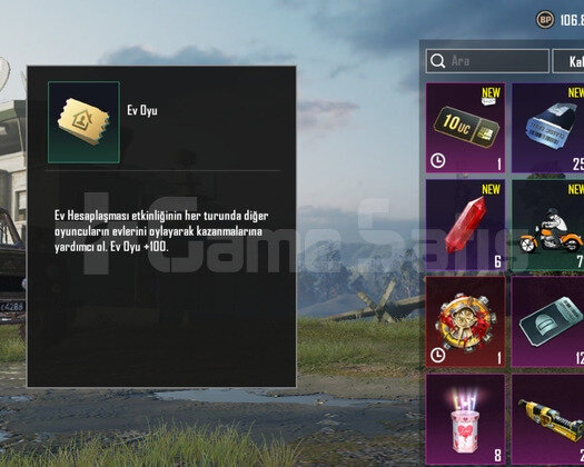 1000 adet pubg ev oyu