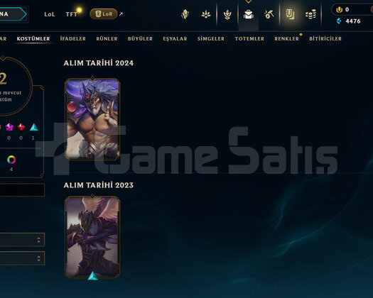 TR Unranked | 2 Kostüm - 39 Hero | LoL Hesap