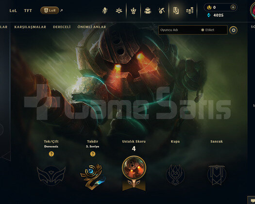 EUW Unranked | 1 Kostüm - 25 Hero | LoL Hesap
