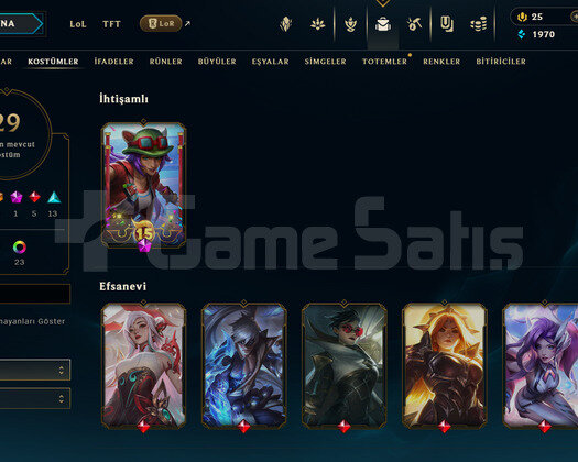 TR Plat 3 | 29 Kostüm - 35 Hero | LoL Hesap
