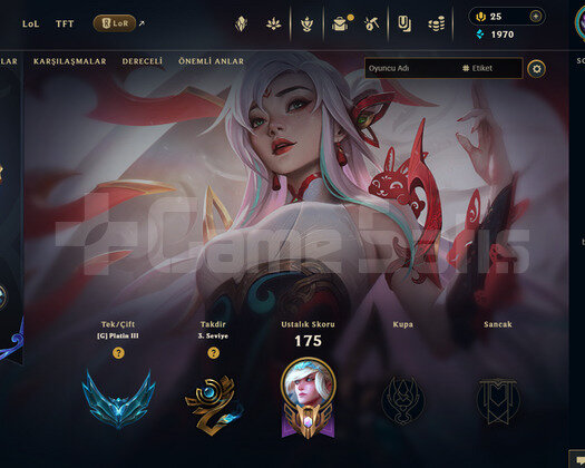 TR Plat 3 | 29 Kostüm - 35 Hero | LoL Hesap