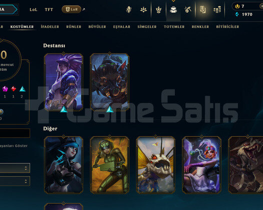TR Unranked | 10 Kostüm - 38 Hero | LoL Hesap