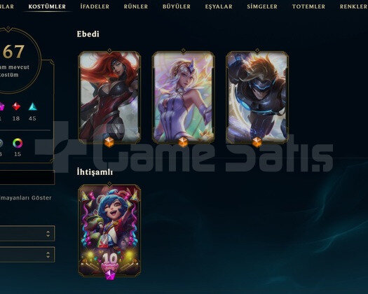 184 skin + 150 Hero Son sezon Master Bitirmiş 3