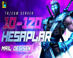 TR/EUW | 10-120 SKİN MAİL DEĞİŞEN LOL HESAP