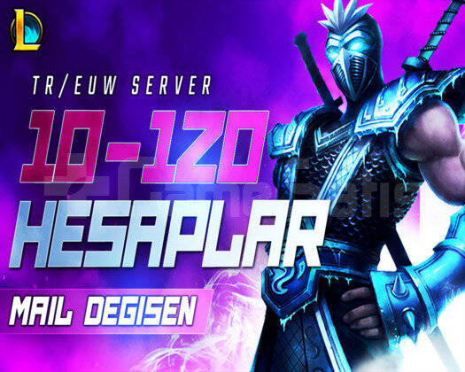 TR/EUW | 10-120 SKİN MAİL DEĞİŞEN LOL HESAP