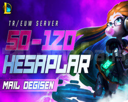 TR/EUW | 50-120 SKİN MAİL DEĞİŞEN LOL HESAP