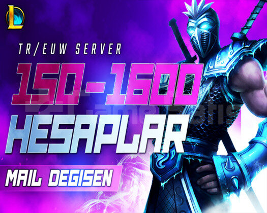 TR/EUW | 150-1600 SKİN MAİL DEĞİŞEN LOL HESAP