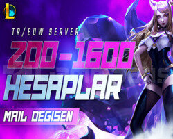 TR/EUW | 200-1600 SKİN MAİL DEĞİŞEN LOL HESAP