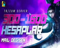 TR/EUW | 300-1600 SKİN MAİL DEĞİŞEN LOL HESAP