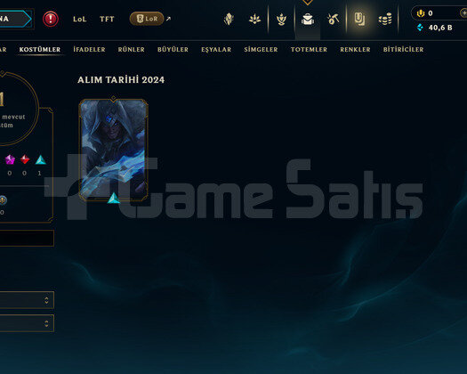 EUW Unranked | 1 Kostüm - 40K Mö | Dereceli Hazır