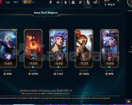 TR UNRANKED FRESH +45LP 22 ŞAMP 7 KOSTÜM 49.6K MÖ