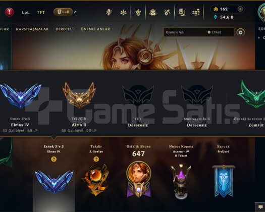 TR | 151 KOSTÜM 454 LEVEL 54K+ ÖZ MAİLLİ HESAP