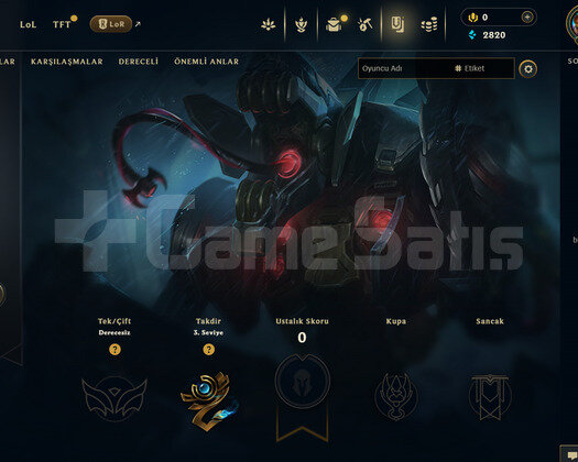 TR Unranked | 1 Kostüm - 21 Hero | LoL Hesap