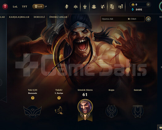 TR Unranked | 9 Kostüm - 27 Hero | LoL Hesap
