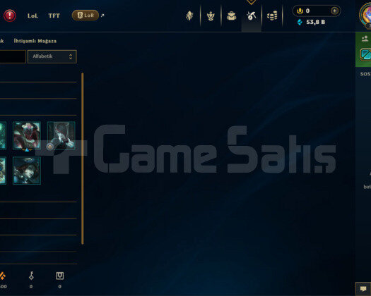 TR UNRANKED FRESH ACC+45LP 21ŞAMP 7 SKİN 53.8K MÖ