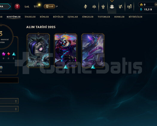EUW Bronz 2 | 3 Kostüm - 12K Mö | LoL Hesap